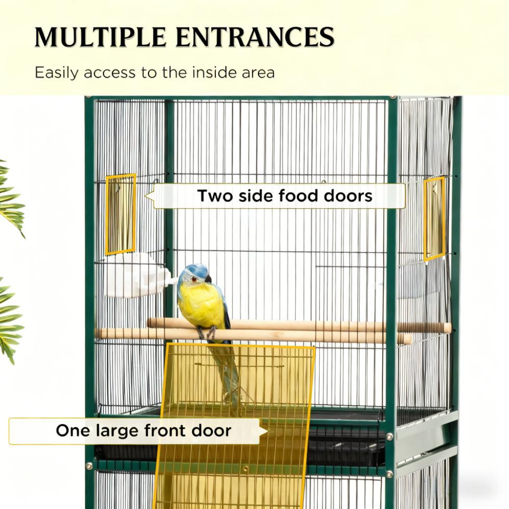Bird Aviary Indoor with Multi-Door Design,Large Bird Cage for Wingspan