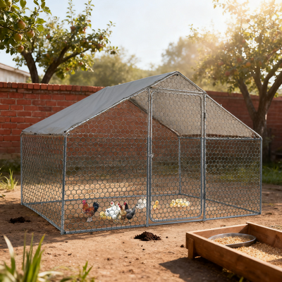 XPT033 Outdoor chicken coop metal big space 10*6*6FT