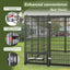 Large Dog Kennel Outdoor Pet Pens Dogs Run Enclosure Animal Hutch Metal Coop Fence with Roof Cover. 7.94'L x 4.13'W x 5.95'H.