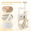 wood cat tree with large condo wood ladder and transparent spacecraft 165cm