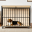 Dog Crate Furniture , Large Dog Cage Furniture with Tray for Medium Large Dogs, Wooden Dog Kennel Furniture