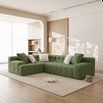 [ Video Provided]  L-Shape Sectional Couch with Chaise,Modern Modular Sofa with Deep Seat, Upholstered Couches for Living Room Bedroom,No Assembly Required
