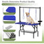 47''Large Dog Grooming Table, Foldable Pet Station at Home, Dog Grooming Table,Adjustable Cat Drying Desktop with Arms, Nooses, Mesh Tray (47Inch Pet Grooming Table Blue)