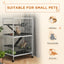 PawHut 50" H 5-Tier Small Animal Cage, Ferret Cage, Large Chinchilla Cage with Hammock Accessory Heavy-Duty Steel Wire, Small Animal Habitat with 4 Doors, Removable Tray, White