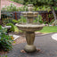 3-Tiers Concrete Outdoor Water Fountain Included Pump-48” H