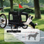 Extra Large 2-in-1 Bike Trailer & Push Cart for Pets - Detachable Bike Hitch & Push Handle Included - All-Terrain Wheels, Quick Release Wheel, Non-Slip Floor, Internal Leash, Holds Up to 88 lbs, Black