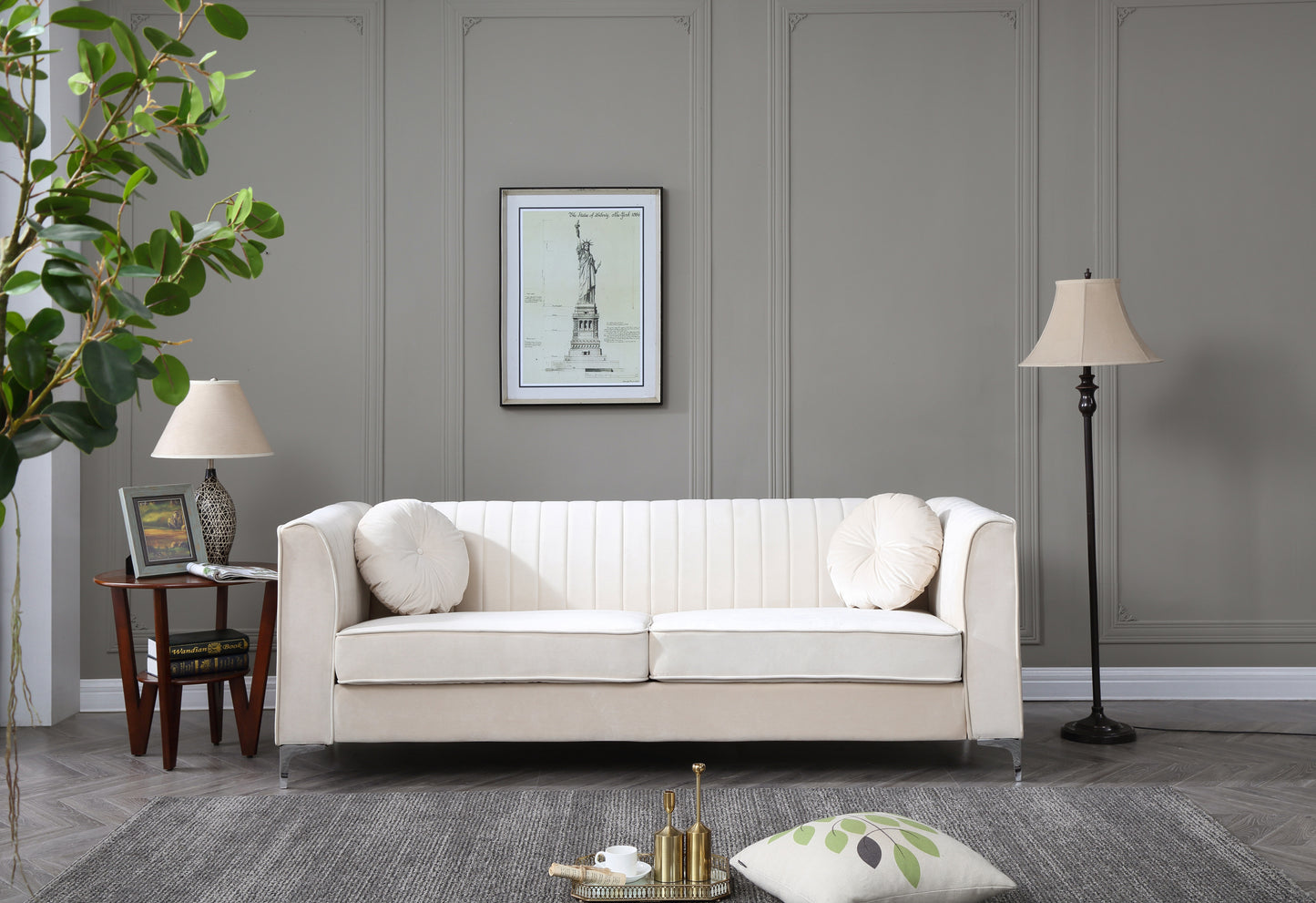 Delray G797A-S Sofa ( 2 Boxes ) , IVORY