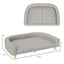 Pet Sofa Couch Bed with Washable Cushion for Large Dogs, Cats, Gray