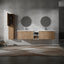 84' Wall-Mounted Bathroom Vanity With Sink and Side Cabinet, Soft Close Doors,00112IMO-00636IMOx2-0612GWH Combination Cabinet(KD-Packing)
