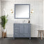 Dark Grey Bath Vanity 36 in. W x 22 in. D, Right Offset and 34 in. Mirrors