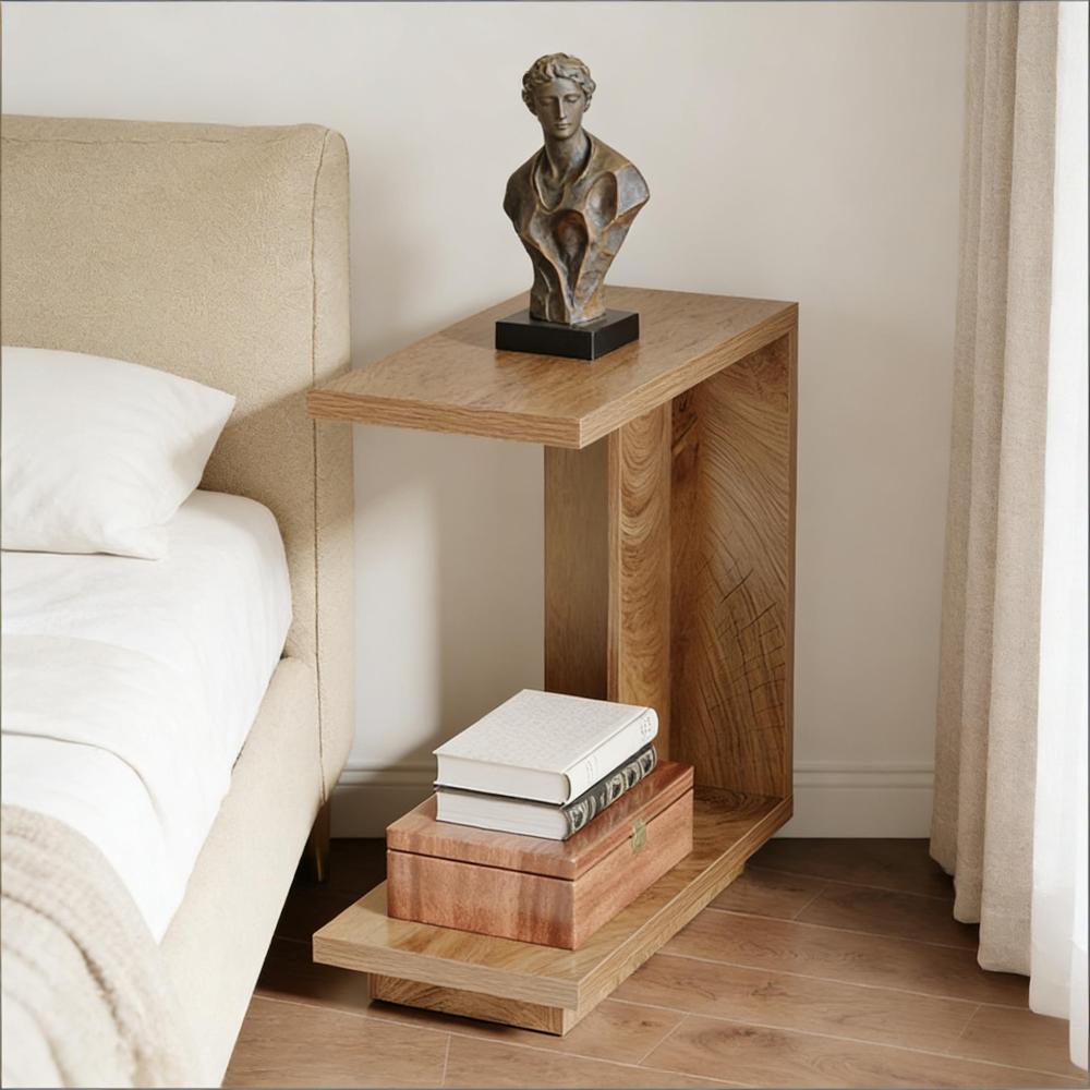 SunJet C-Shaped Bedside Table,Stylish Side Table