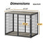 47'' Dog Crate Dog Cage Furniture with 3 Doors,for Large & Medium Dogs.Grey.