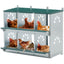4 Compartment Chicken Nesting Boxes, Metal Nesting Boxes Wall Mount Chicken Egg Laying Box for Different Chicken Breeds