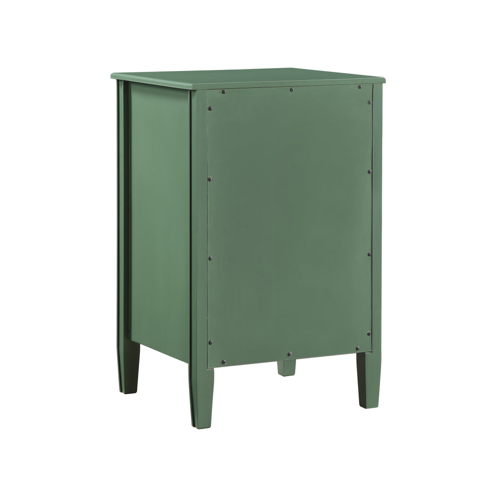 SunJet Winston 2-drawer storage Nightstand - Vintage Green