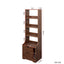 SunJet Night Stand with Bookshelf, Night Stand with 2 Storage Drawers for Bedroom
