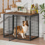 47'' Dog Crate Dog Cage Furniture with 3 Doors,for Large & Medium Dogs.Grey.