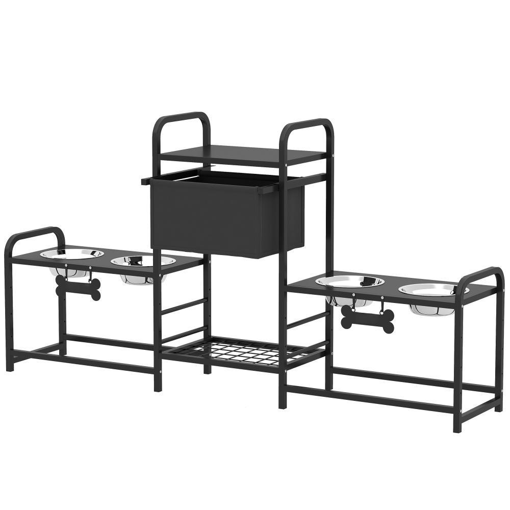 Pet Feeding Station,Height Adjustable Dog Bowl Stand