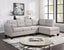 Dalia 97' Light Gray Linen Modern Sectional Sofa with Right Facing Chaise