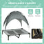 PawHut Elevated Portable Dog Cot Pet Bed with UV Protection Canopy Shade, 36 inch, Gray