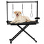 47'' Blue Large Dog Grooming Table X-Lift Foldable Grooming Table for Dogs at Home Adjustable Height Arms Pet Station with Nooses, Tool Organizer