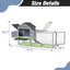 Outdoor Chicken Coop, Wooden Hen House with Nesting Box, Run, Resting Room, Ramp, Pull-Out Tray, Gray