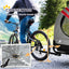 Aosom 2-in-1 Pet Bike Trailer for Small Dogs, Road-Visibility Bicycle Stroller, Weather-Strong Bike Wagon Trailer Sidecar Attachment, Red