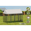 Large Dog Kennel Outdoor Pet Pens Dogs Run Enclosure Animal Hutch Metal Coop Fence with Roof Cover. 7.94'L x 4.13'W x 5.95'H.