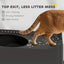 Cat Litter Box with Scoop, Top Entrance, Non-slip Pads