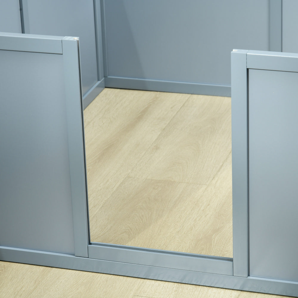 PawHut Whelping Box for Dogs Built for Mother's Comfort, Dog Whelping Pen with Removable Doors, Puppy Playpen for Indoors, Newborn Puppy Supplies & Essentials, 81" x 39" x 20", Gray