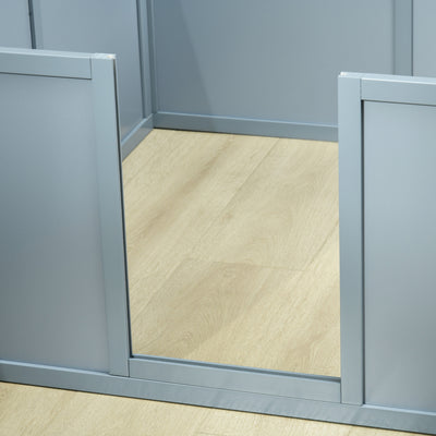 PawHut Whelping Box for Dogs Built for Mother's Comfort, Dog Whelping Pen with Removable Doors, Puppy Playpen for Indoors, Newborn Puppy Supplies & Essentials, 81" x 39" x 20", Gray