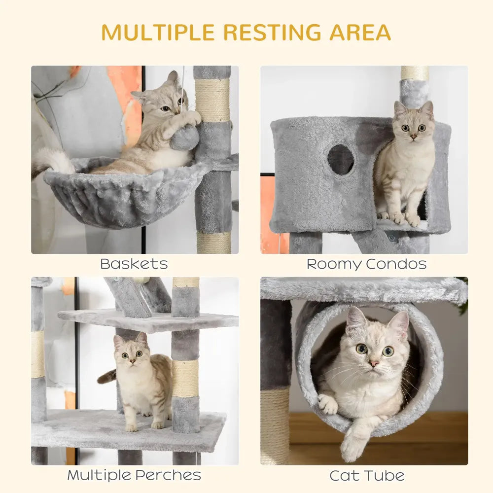 .5-102.5 inch Height Adjustable Cat Tree