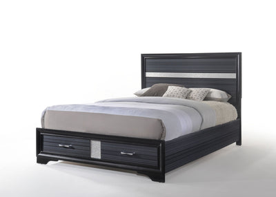Black Queen Bed with Storage