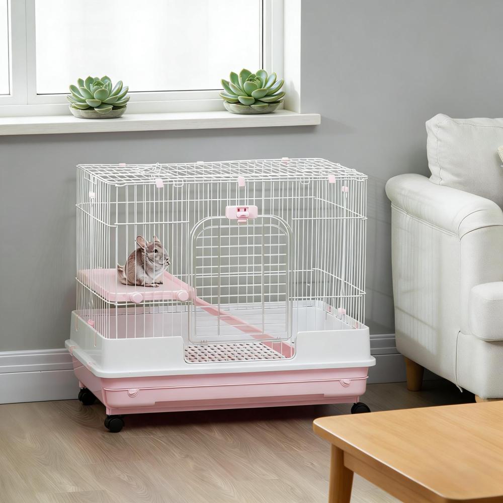 Pet House with Wheels,Small Animal Cage Rabbit Hutch