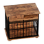 Dog Crate Furniture , Large Dog Cage Furniture with Tray for Medium Large Dogs, Wooden Dog Kennel Furniture