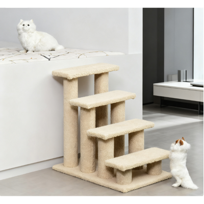 Cat Tree Multi-Level Carpeted Cat Scratching Post Pet Stairs