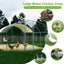 26'x9'x6'Large Metal Chicken Coop,Walk-in Poultry Cage,Chicken Run with Waterproof Cover,Outdoor Backyard Farm,Chicken Rabbits Duck Run Pen,Easy to Assemble And Clean