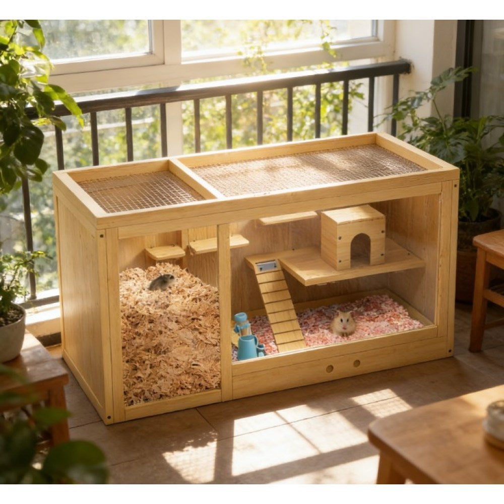 Hamster Cage,Extra Large Wooden Hamster Cage