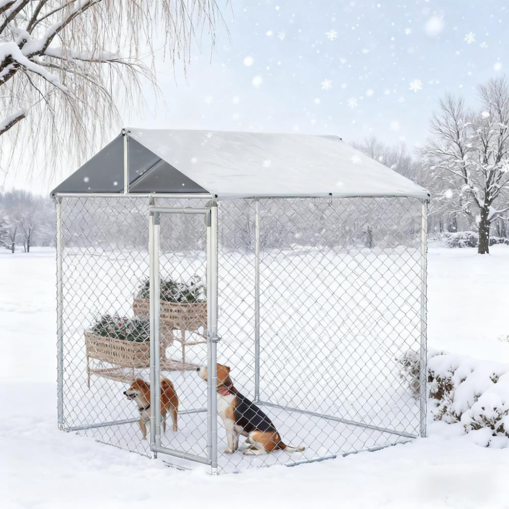 mall Medium Dog Kennel Outdoor with Waterproof Roof