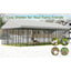 Large Dog Kennel Outdoor Pet Pens Dogs Run Enclosure Animal Hutch Metal Coop Fence with Roof Cover. 18.9'L x 9.61'W x 6.76'H.