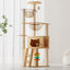 48.8" Modern Cat Tower, Wood Cat Tree Tower for Indoor Cats, Cat Treewith Sisal-Covered Scratching Posts and Top Perch, Cat Condo with Acrylic Hammock for Small Large Cats