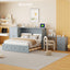 Queen Size Murphy Bed with USB Port, Large Drawer, and Wardrobe/Desk Combo ¨C Versatile Gray Cabinet Bed