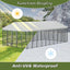 Large Dog Kennel Outdoor Pet Pens Dogs Run Enclosure Animal Hutch Metal Coop Fence with Roof Cover. 18.9'L x 9.61'W x 6.76'H.