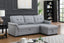 Lucca 83.5' Gray Vegan Leather Modern Reversible Sleeper Sectional Sofa with Storage Chaise