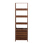 SunJet Night Stand with Bookshelf, Night Stand with 2 Storage Drawers for Bedroom
