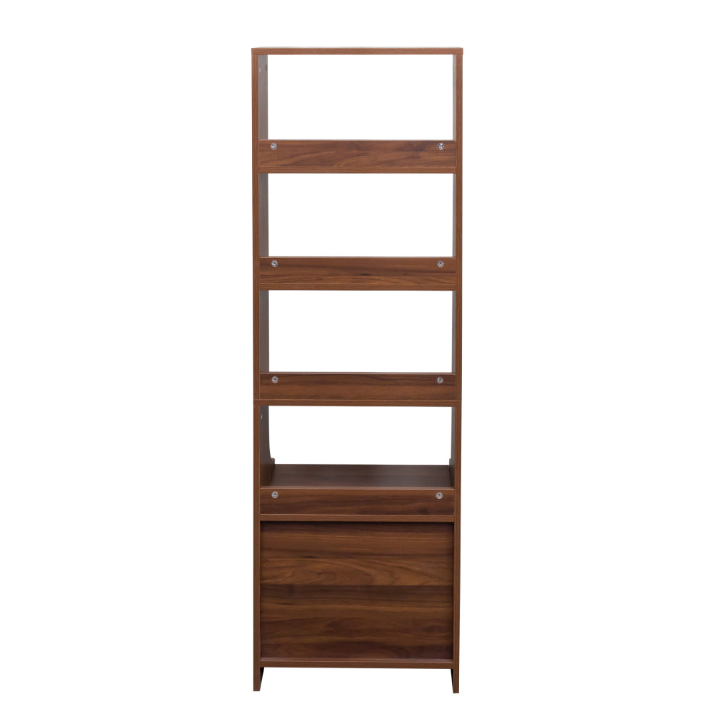 SunJet Night Stand with Bookshelf, Night Stand with 2 Storage Drawers for Bedroom