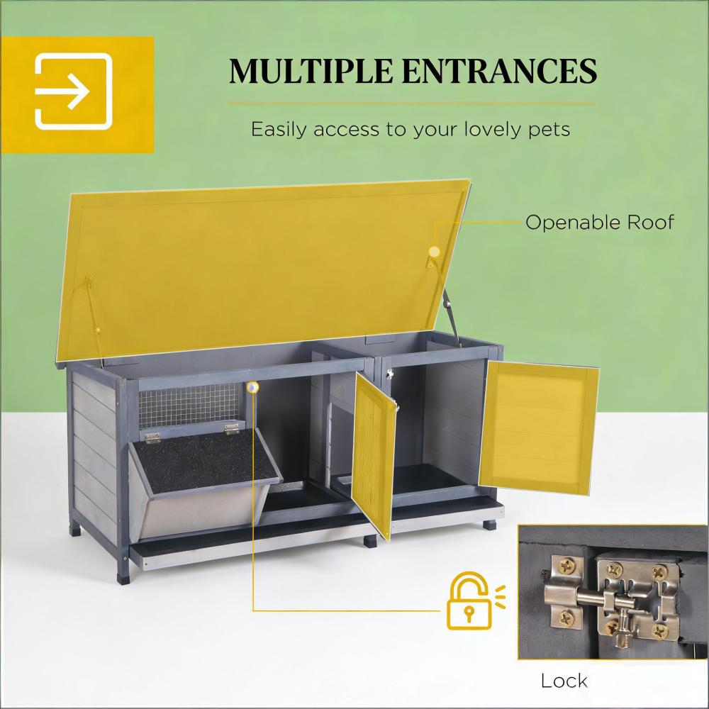 Wooden Pet House,Small Animal Cage Rabbit Hutch