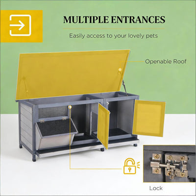 Wooden Pet House,Small Animal Cage Rabbit Hutch