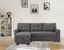 Sierra 84' Dark Gray Linen Reversible Sleeper Sectional Sofa with Storage Chaise