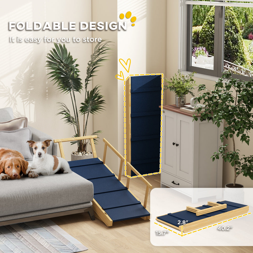 Adjustable Height Pet Steps, Foldable Dog Stairs with  for Small to Large Dogs