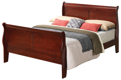 Charming Traditional King Bed In Cherry Finish